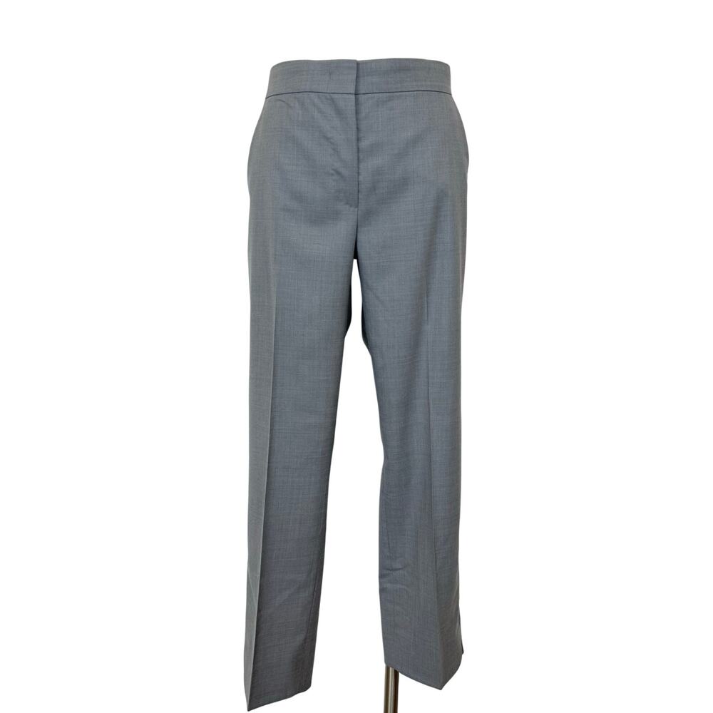 MaxMara Wool Pants Trousers Ankle Mid-Rise Gray Size US 12
